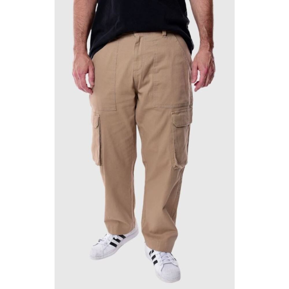 Ring of Fire Men's‎ Ledger Straight Fit Twill Cargo Pants in Khaki Size 32 $78